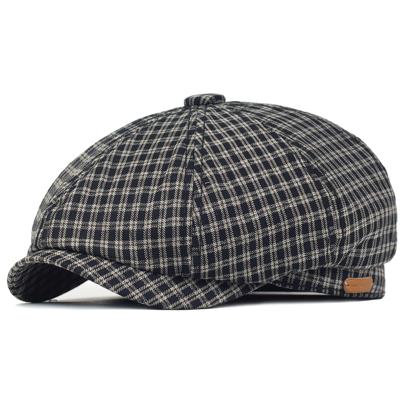 Spring Summer Plaid Newsboy Ca - Dad Hat Cotton 评论和价格
