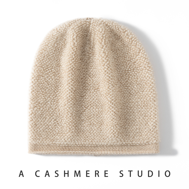 New Autumn Winter 100% Pure Ca - Beanie Cuffed Knit 评论和价格