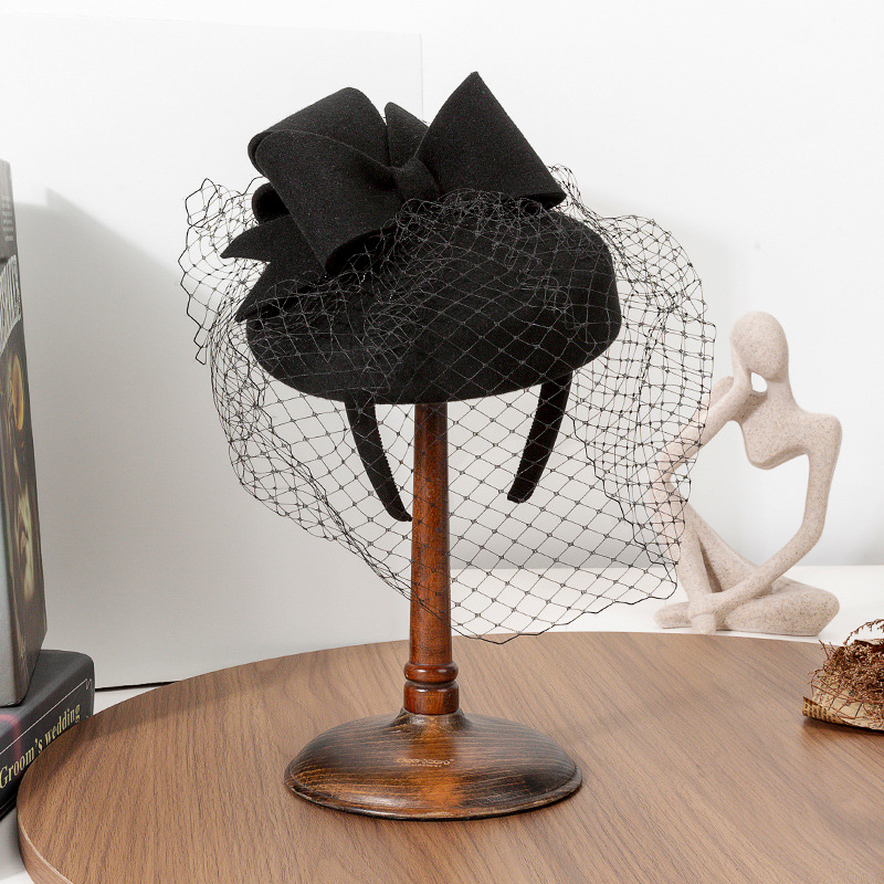 French Black Beret Fascinator  - Beret French Wool 评论和价格