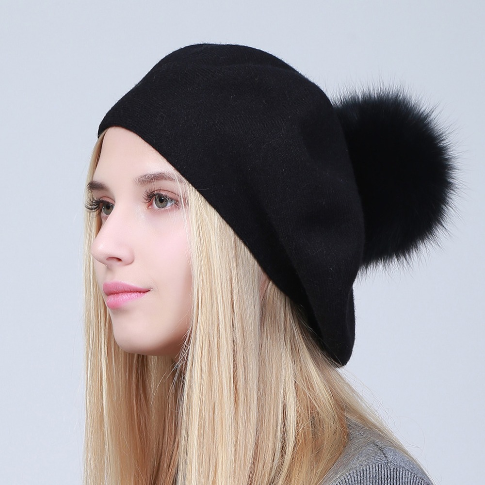 Geebro Women's Beret Hat Winte - Beret French Wool 评论和价格